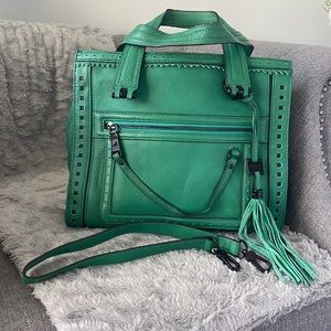 Aimee Kestenberg green leather purse